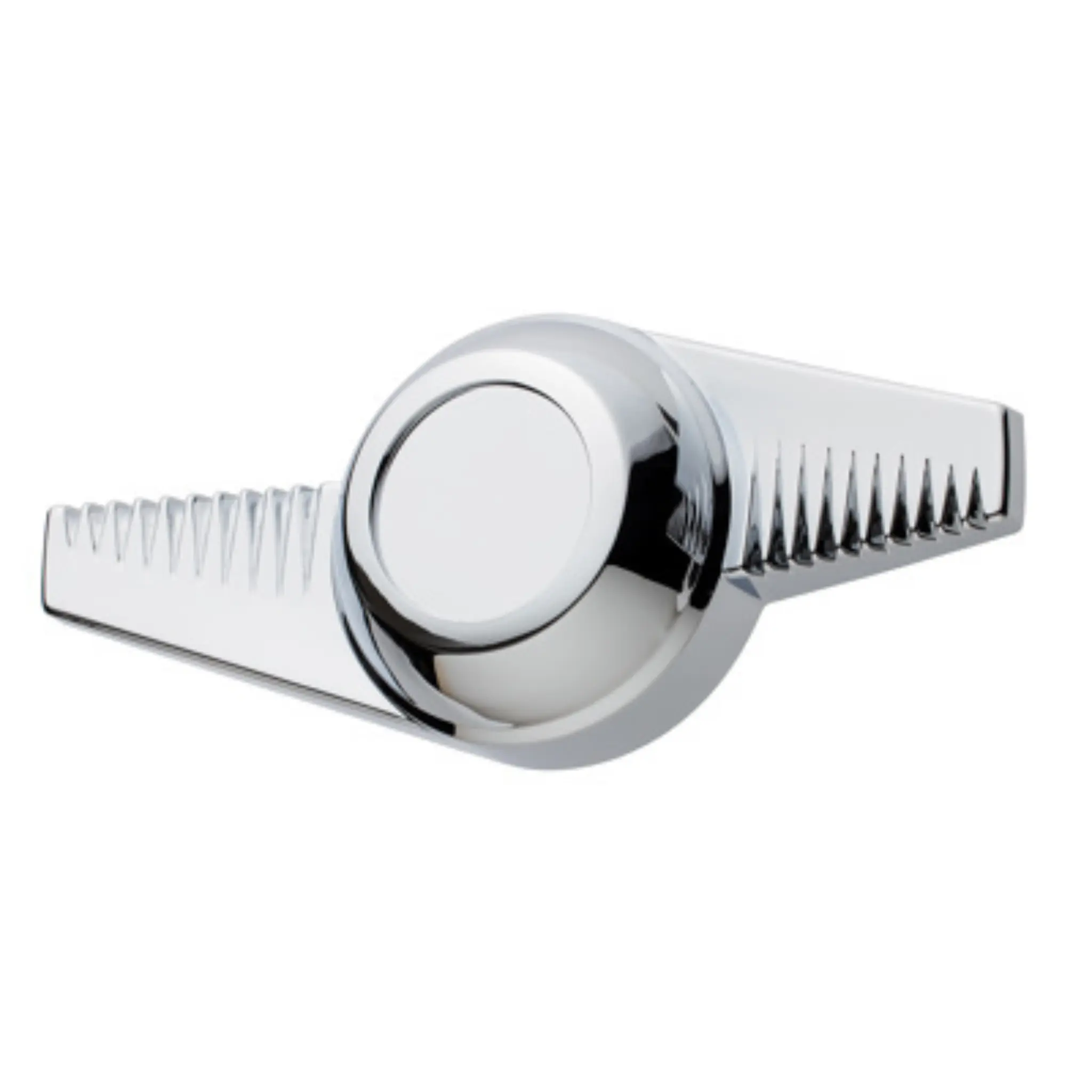 United Pacific 10724 Chrome Plated 2-Bar "Groovy" Hubcap Spinner, Injection Molded Plastic, Durable Construction, Quick Installation Auto Wheel Accessory