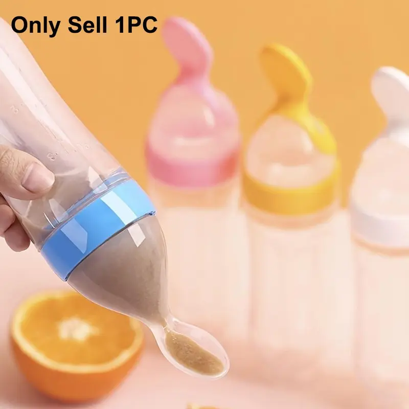 Baby Food Squeeze Feeder, Silicone Baby Milk Bottle, Baby Food Feeding Bottle, Baby Utensils, Baby Products, Drinking & Feeding Supplies, Newborn