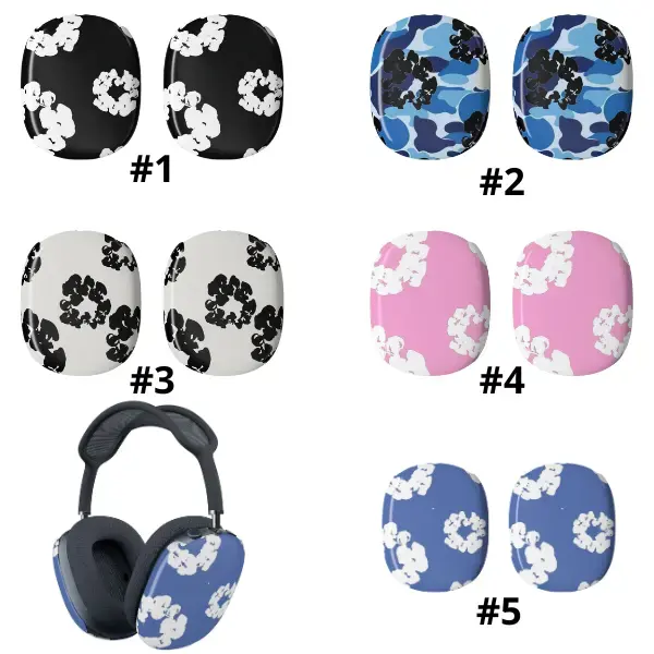 Vintage Denim TPU Protection Case Cover for AirPods Max - Punk Aesthetic Over Ear Headphone Accessory, Full Coverage, Lightweight Fit, Durable Streetwear Gear, Gift for Creatives