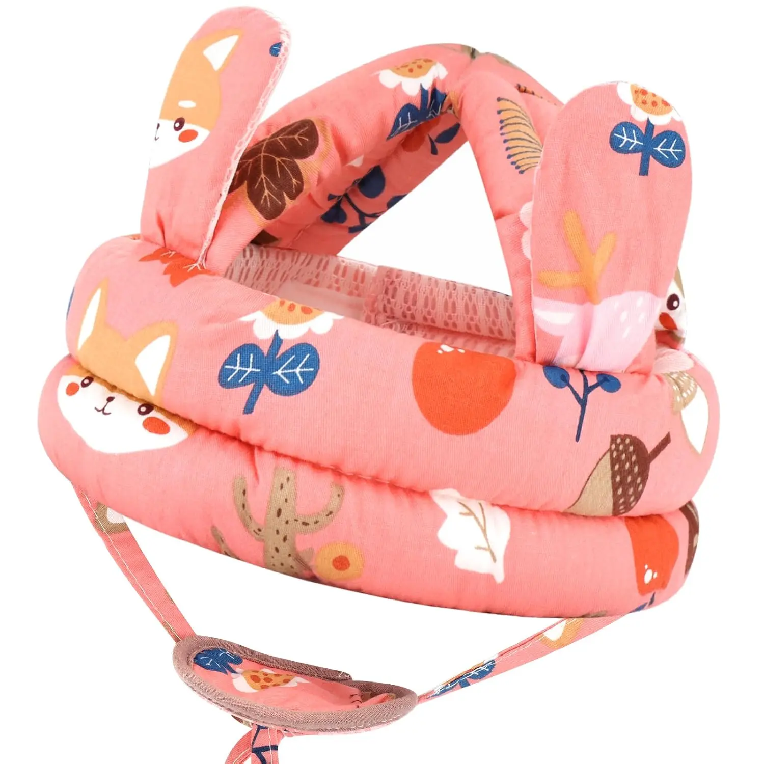 Summer Spring  Gift Baby Head Protector with Jaw Guard,  Cute Baby Helmet for Crawling Walking Running, Breathable Protective Cap Infant Baby Headguard Soft Cushion, Anti-Collision Toddler Helmets for 6m-24m Girls