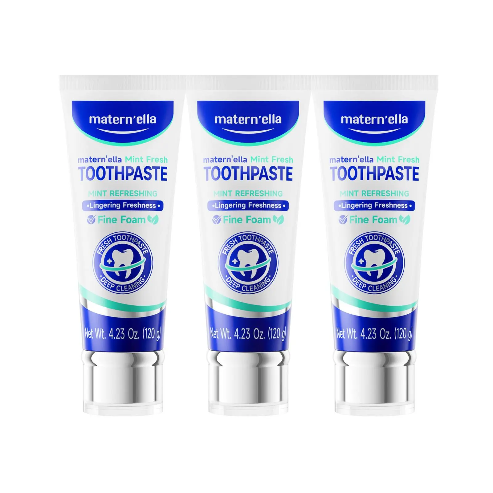 Maternella Hydrated Silica-Xylitol-Niacinamide Toothpaste, 120g, Peppermint Flavor - Periodontal Care, Cavity Prevention, Gum Swelling Relief for Sensitive Gums, Xylitol Toothpaste, Oral Freshening, Breath-Freshening, Toothpaste With Xylitol