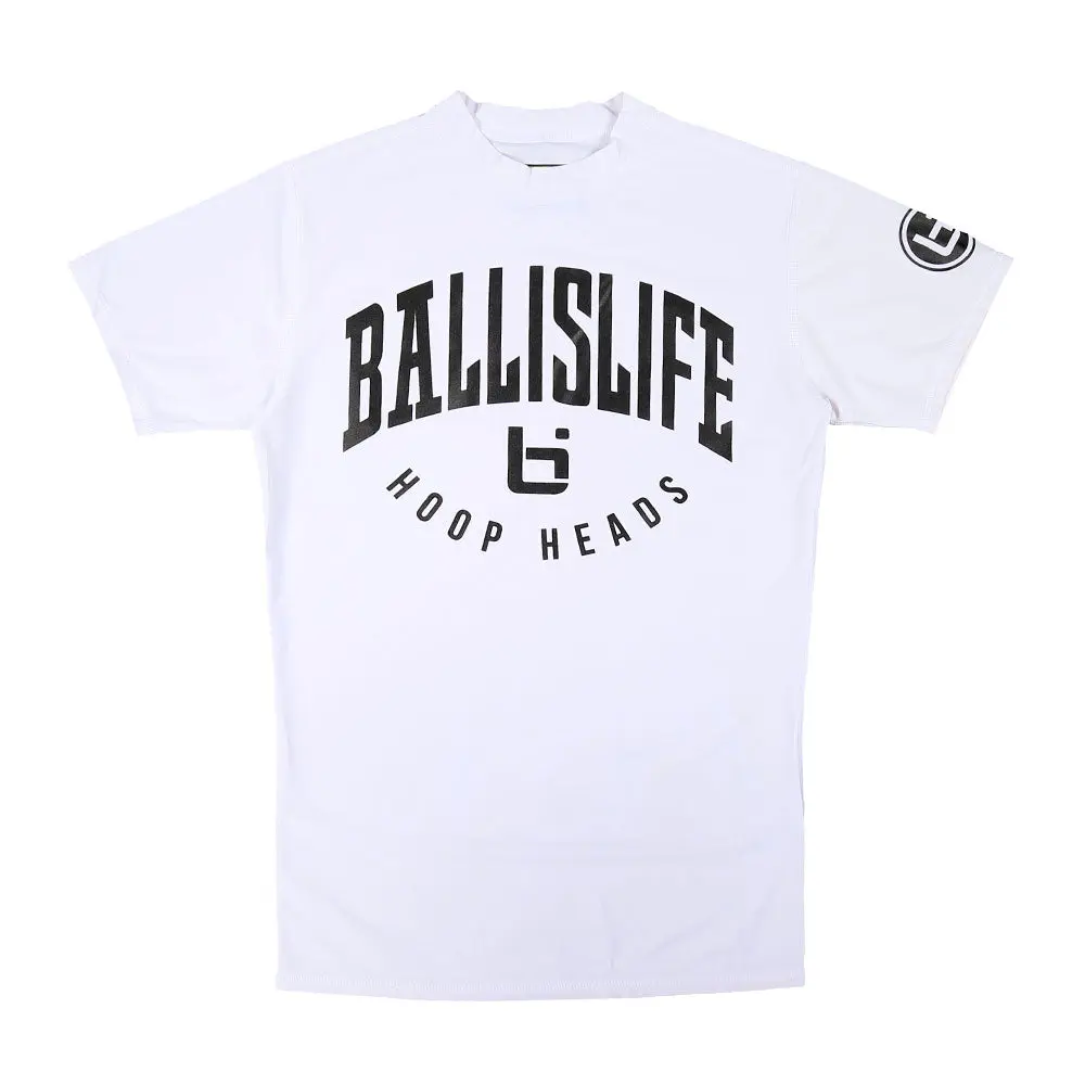 Hoop Head Compression Tee in White Hoop Head Compression Tee in White