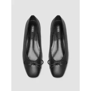 Cider [size 6-11] RECYCLED LEATHER BOWKNOT BALLET FLATS