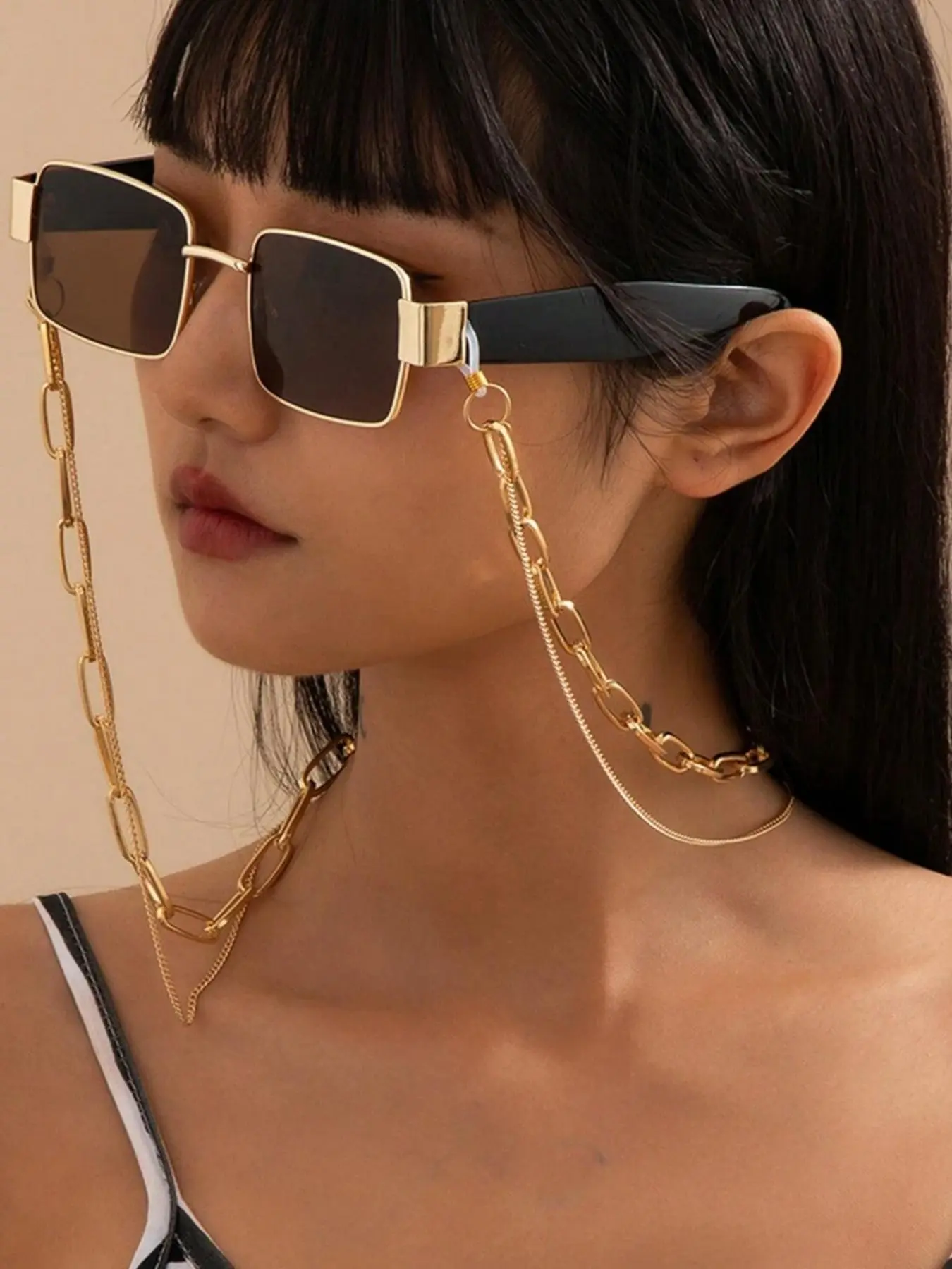 Chain Decor Sunglasses Chain, Fashionable Sunglasses Holder Strap, Glasses Holder Strap Around Neck, Multifunctional Glasses Chain for Women & Girls, Glasses Lanyard, Eyeglass Holders Around Neck, Modern Accessories