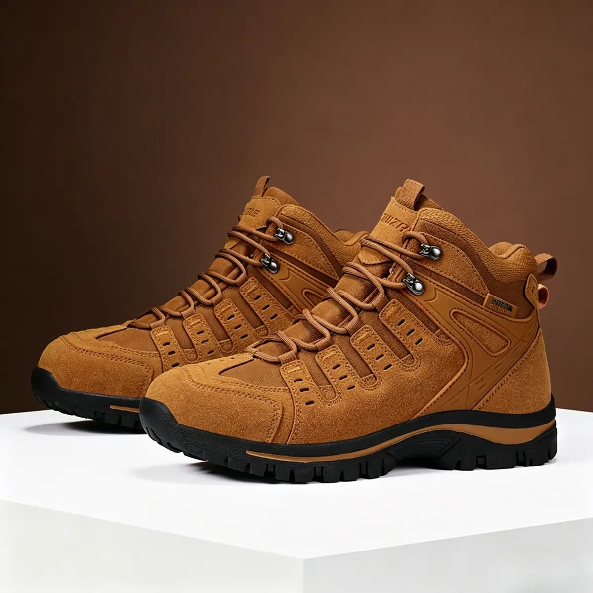 No More Twisted Ankles! Men's Waterproof Non-Slip Hiking Boots With TPU Support for All Outdoor Rough Terrain, military tactical work boot, rubber material,comfortable shock absorption,  botas para construccion,indestructible men，high top boot