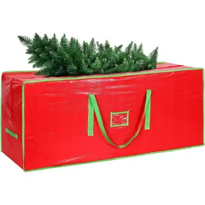 Christmas Tree Storage Bag - Fits Up to 9 ft Tall Artificial Tree, Christmas Tree Storage Box Strong Handles & Zippers Waterproof Material