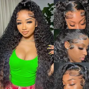 [unbelievable 28inch Only $89.99]13x4 Deep Wave Lace Front Wigs Human Hair Wigs for Women 180 Density HD Transparent Deep Curly Lace Frontal Wigs Human Hair 28inch Only $89.99