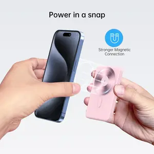 Magnetic Wireless Charging Power Bank,for MagSafe Portable Charger, 5000mAh  Magnetic Power Bank, Ultra-thin portable,Magnetic Power Bank for iPhone 16/16 Pro/16 Pro Max, iPhone 15/14/13/12 Series
