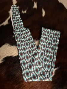 Blue Grey Southwest Lycra printed slip on tail bag