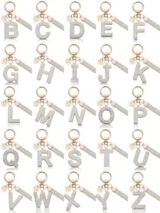 1 pcs Silver Color Initial Letter Keychain, Keychain Decor, Unisex Casual Design, Perfect Gift for Birthdays & Holidays, Unique Daily Use Accessory