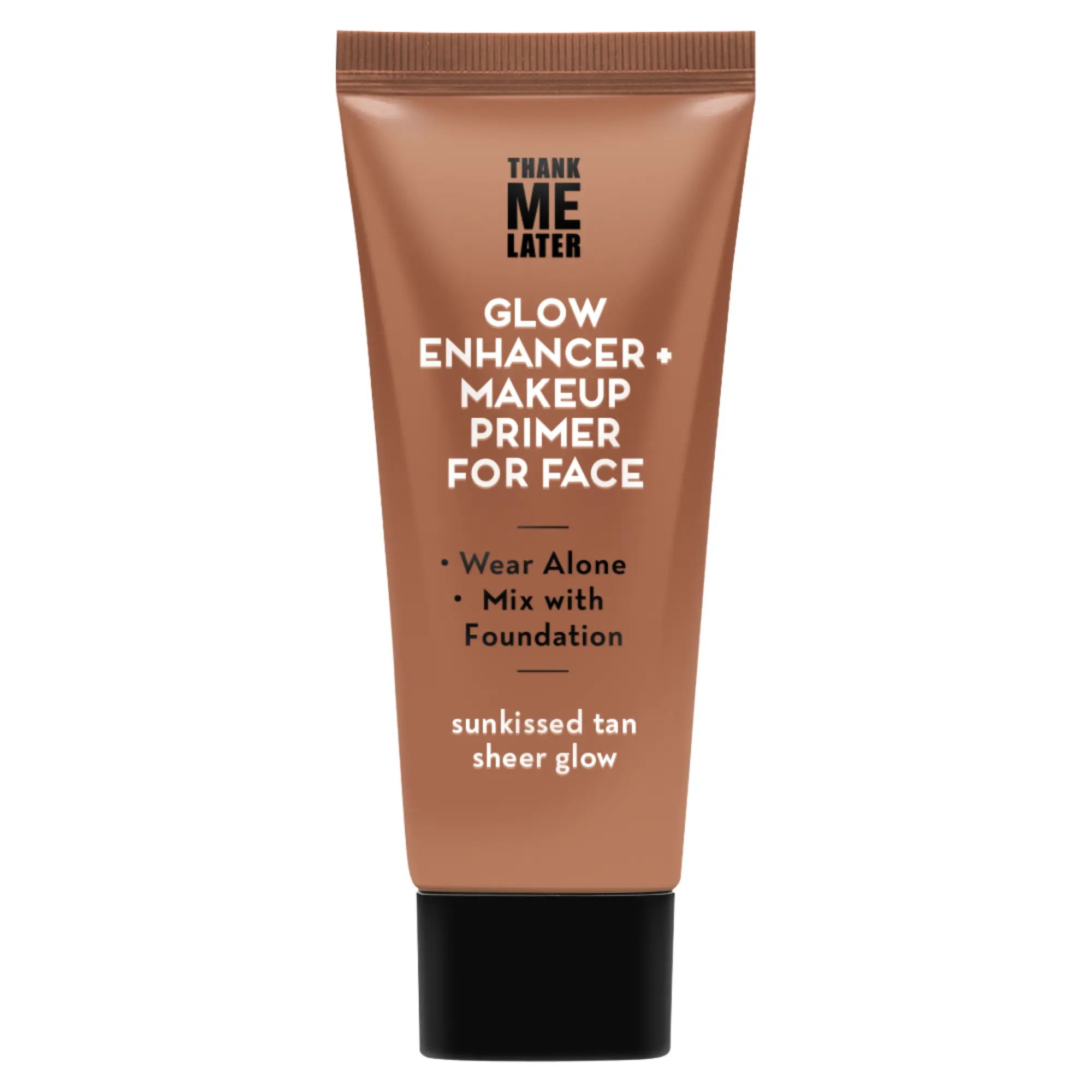 Elizabeth Mott Thank Me Later Glow Enhancer & Primer Tan Sheer Glow Hyaluronic Acid Niacinamide Squalane Dewy Radiant Makeup Primer