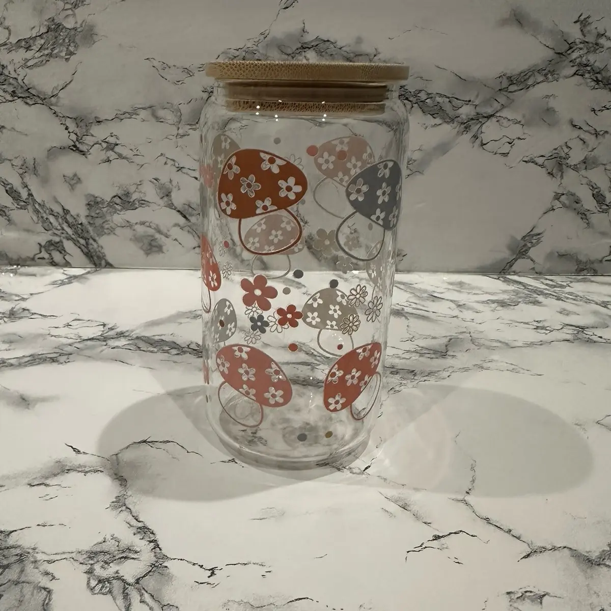 Mushroom glass cup