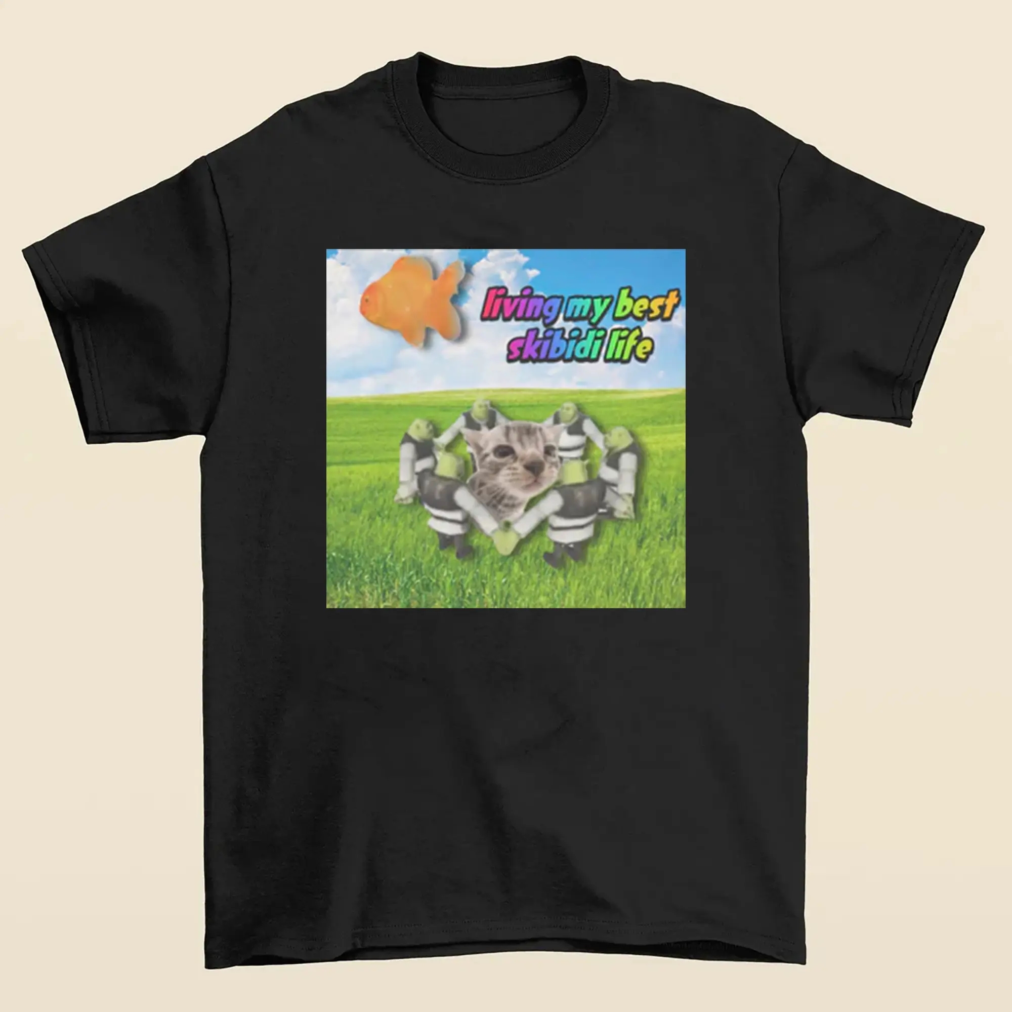 Living My Best Skibidi Life T-Shirt Featuring Funny Cringey Meme Design