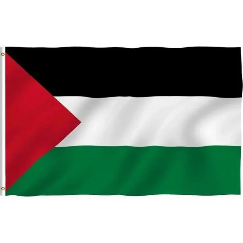 3x5FT Palestine National Flag Tapestry Banner, Durable Elegant Cultural Art Home Decor Wall Hanging, Double Stitched with 2 Brass Grommets for Room Decor & Dorm Use