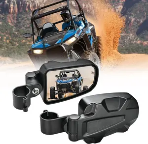 Nilight UTV Side Mirrors Offroad Rear View Mirrors Aluminum Universal Fits with Windshield for 1.75 inch Roll Cage Polaris Ranger RZR Pioneer Can-Am Commander Kawasaki Yamaha Cfmoto Carbon Handlebar Fixie Accessories spot car