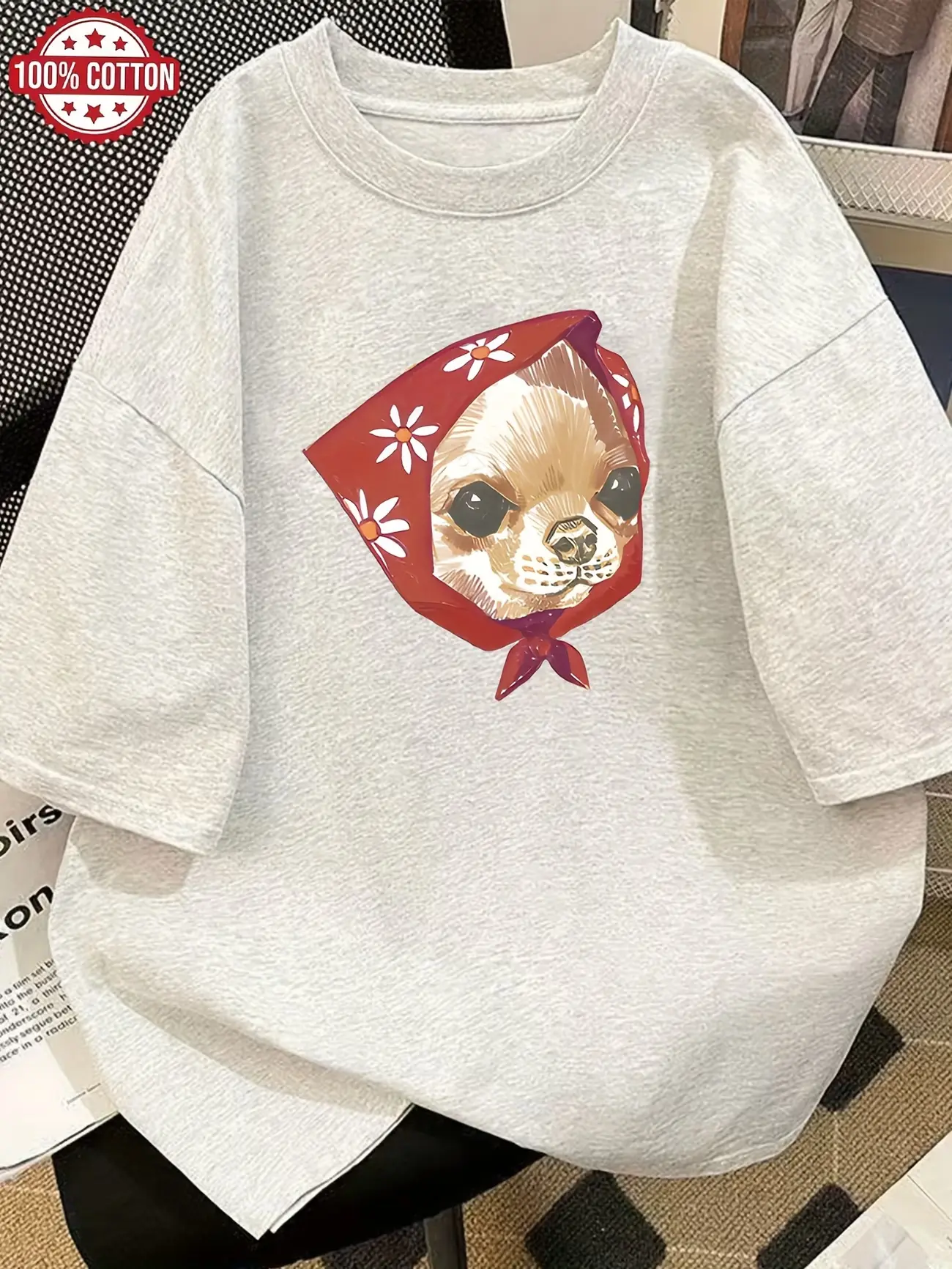 Trendy Summer Pure Loose Round Neck Versatile Women'S Clothing Comfortable Casual T-Shirt Popular Vitality Daily Short Sleeves