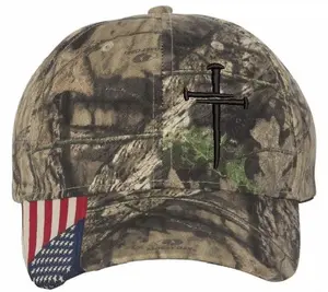 Christian Cross Baseball Cap Religious Christian Cross Design, Camouflage CWF305 Adjustable Hat