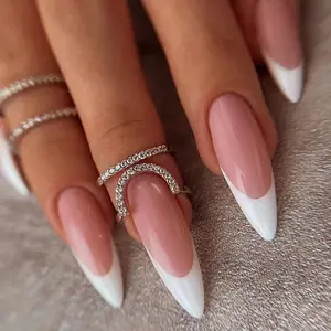 Geometric Diamond Open Ring Personalized Fashion and Exquisite U-shaped Nail Ring Fashion Jewelry