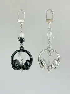 Creative Mini Music Earphone Keychain, Guitar Note Design, Unique Musical Accessory, Perfect Gift for Musicians & Music Lovers