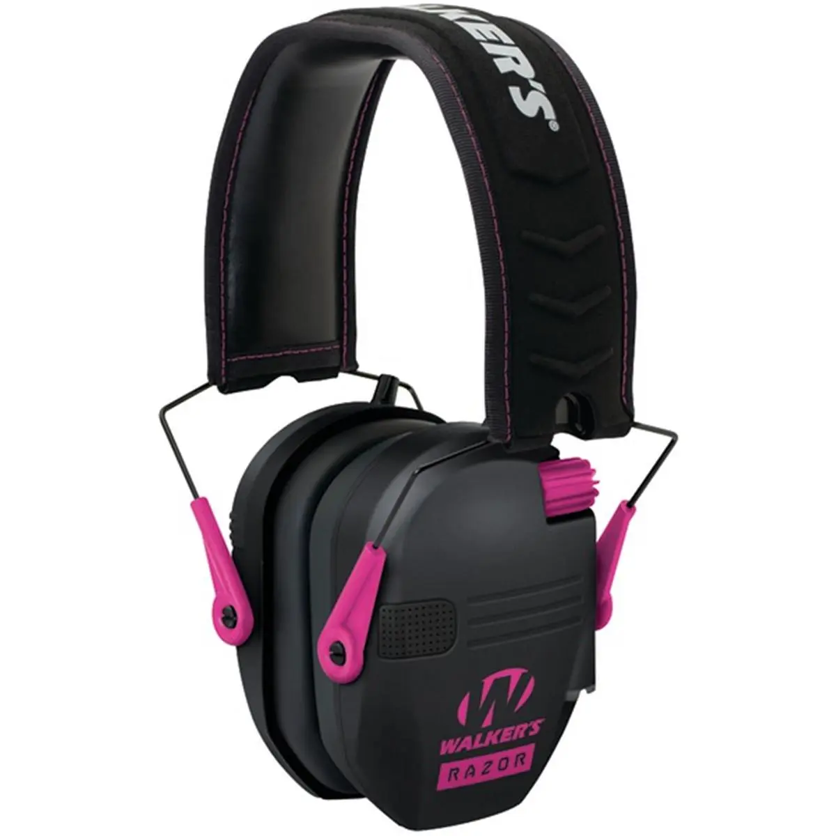 212 MAIN Razor Series Unisex Over Ear Electronic Hearing Protection Ear Muffs - Slim Profile, Foldable, Omnidirectional, for Shooters, Hunters, Pink, Gunshot Hearing Protection, Compact, Adjustable, Low Noise/Frequency