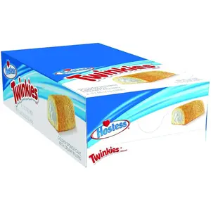 Hostess Twinkies Golden Sponge Cakes with Creamy Filling 6 Pack Soft Fluffy Texture Individually Wrapped Snack 2.7 oz Each Sweet Bite