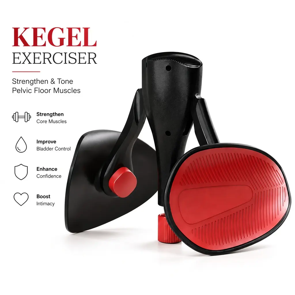 Kegel Exerciser with Adjustable Resistance, booty trainer, Pilates Workout Equipment, Multifunctional Leg Trainer for Pelvic Floor Muscle Training, Home Fitness Gift for Couples