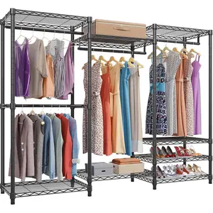 VIPEK V5 Closet Rack Wardrobe Heavy Duty Freestanding Clothes Rack for Bedroom Storage Organiser Max Load 890LBS VIPEK V5 Closet Rack Wardrobe Heavy Duty Freestanding Clothes Rack for Bedroom Storage Organiser Max Load 890LBS