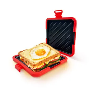 Silicone Sandwich Maker, Microwave Press Toastie, Reusable Bag, Grilled Cheese Panini, Healthy Meal Prep, Non-Stick, Oil-Free Cooking