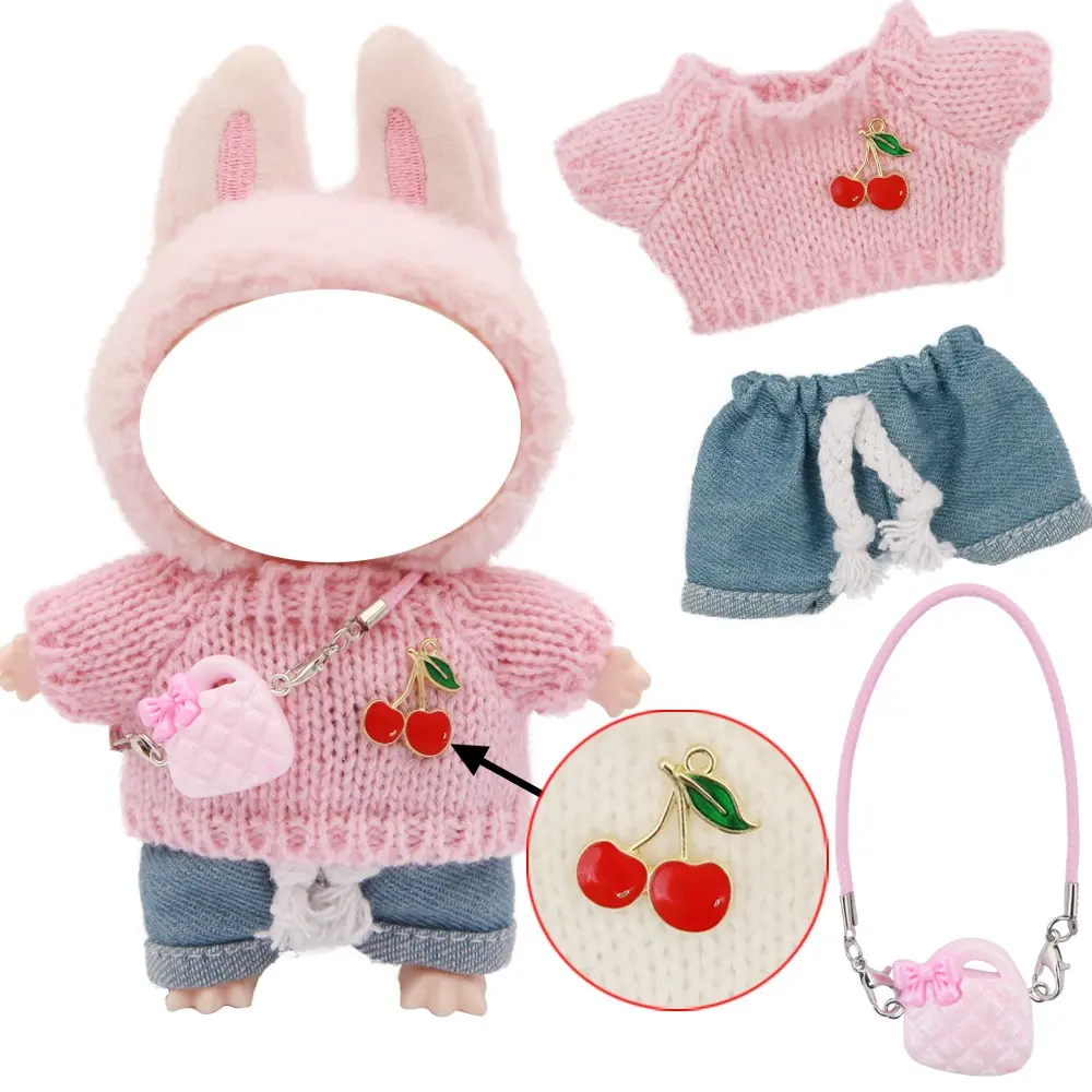 Plush Doll Clothes Set for La-Bu-Bu Dolls, Soft Fabric Costume, Stylish Doll Clothes, Doll Clothing, Doll Outfit, Fashion Doll Accessories, Doll House Decor, Gift Collection