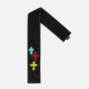 Crosses Chroma Black Thin Football Towel
