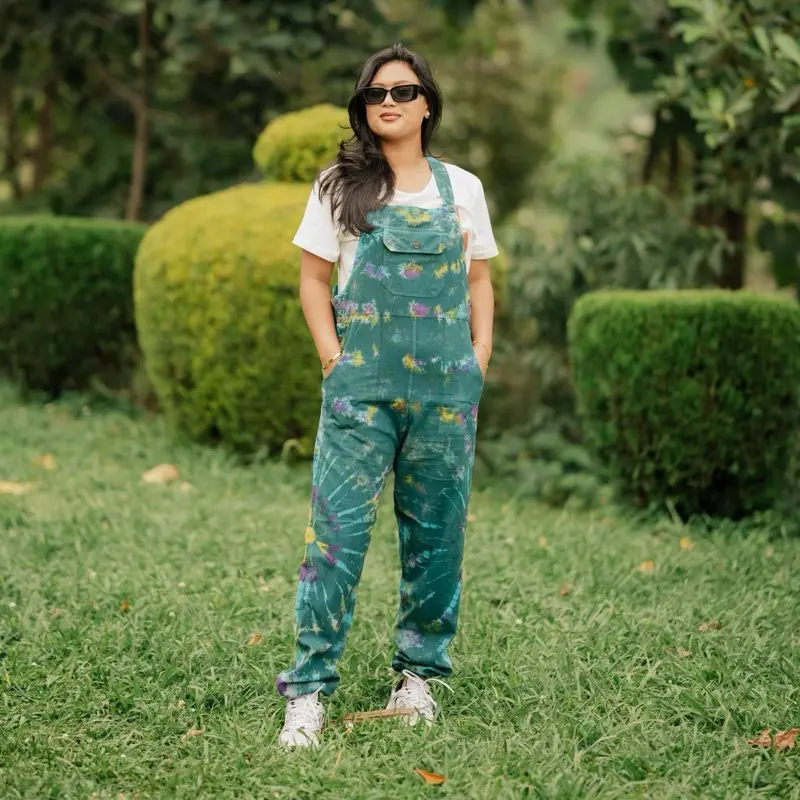 Himalayan Fashion Overalls Multicolor Handmade Cotton Overalls Summer Boho Hippie Fashion Comfortable Womenswear Adjustable Strap