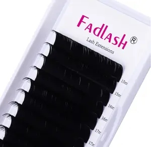 Lash Extension D Curl 15-20mm Mixed Tray Silk Classic Lash Extensions Supplies Individual Eyelash Extensions (0.20-D)