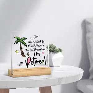 Retirement Gift, Acrylic Desktop Ornament, Retirement Gift for Women and Men Employees, Housewarming Gift, Holiday Gift, Decor, Acrylic Plaque Decor, Home Decoration, Signs, Office Home Decor