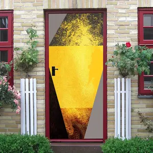 Modern Simple Gold Geometric Wall Stickers Living Room Bedroom Entrance Decorative Stickers Self Adhesive Waterproof Removable Wall Stickers Relief Art Wall Decals Home Background Wall Decor Stickers Wom