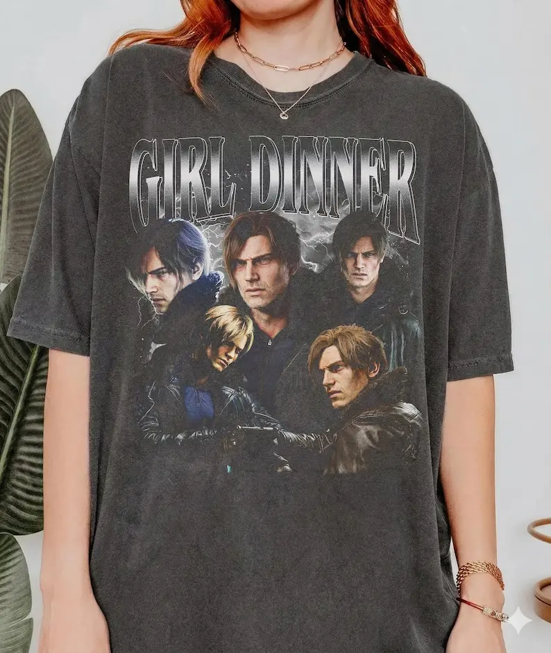 Resident Evil Requiem Leon S Kennedy Girl Dinner shirt, Grace Ashcroft, Temu Wesker Unisex shirt
