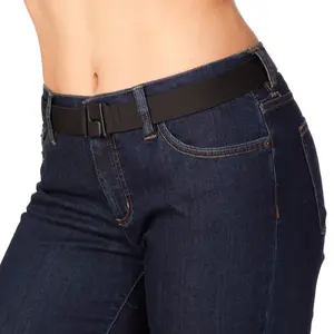 Invisibelt No Show Women’s Stretch 1.25" Elastic Belt - Adjustable Lay Flat Buckle Invisible Belt, One Size