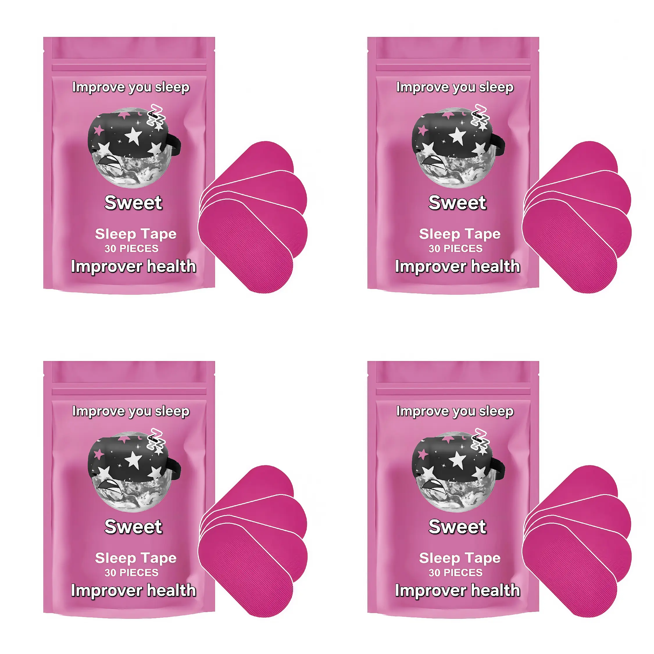 Sweet Everest Snoring Strips - Sports Tape, Sleep Tape for Mouth Breathing, 30/60/120 Strips, 1-Month Supply Option, Pink Available, Odor-Free, Residue-Free Snore Stopper, Sleep Tape Mouth Breathing