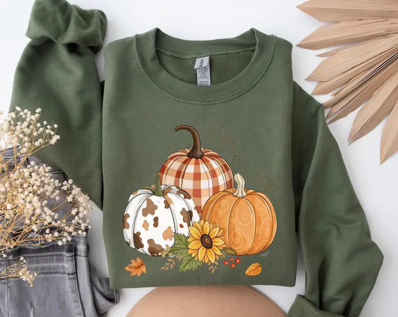 Fall Pumpkin Sweatshirt, Thanksgiving
