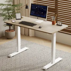 Home Office Desk Electric Standing Desk Height Adjustable Desk, Computer Table Gaming Desk Modern Luxiury Table 47"  Oak Lift-up Desk