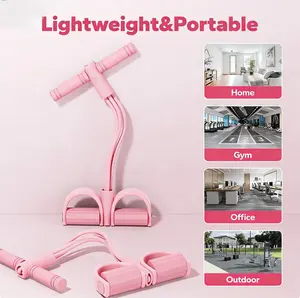 Multifunction Pedal Resistance Band Lightweight Portable Elastic Pull Rope for Home Gym Office & Outdoor Full Body Workout Sit-up Yoga Abdominal Training Exercise Band with Resistance Rope Yoga Enthusiast Adjustable Training Bench Set