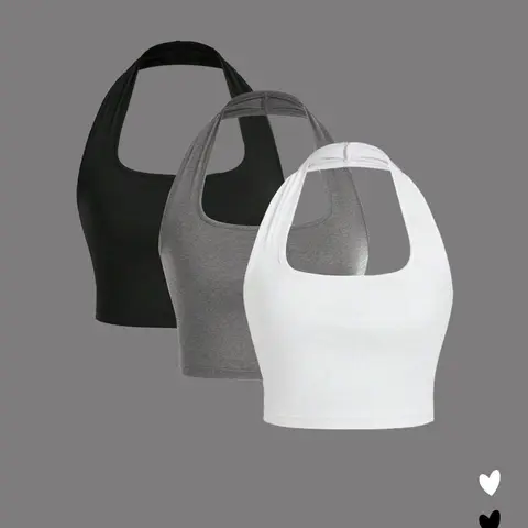 Women's Solid Tank Top, Casual Style Sleeveless Top for Summer, Ladies Clothes for Daily Wear