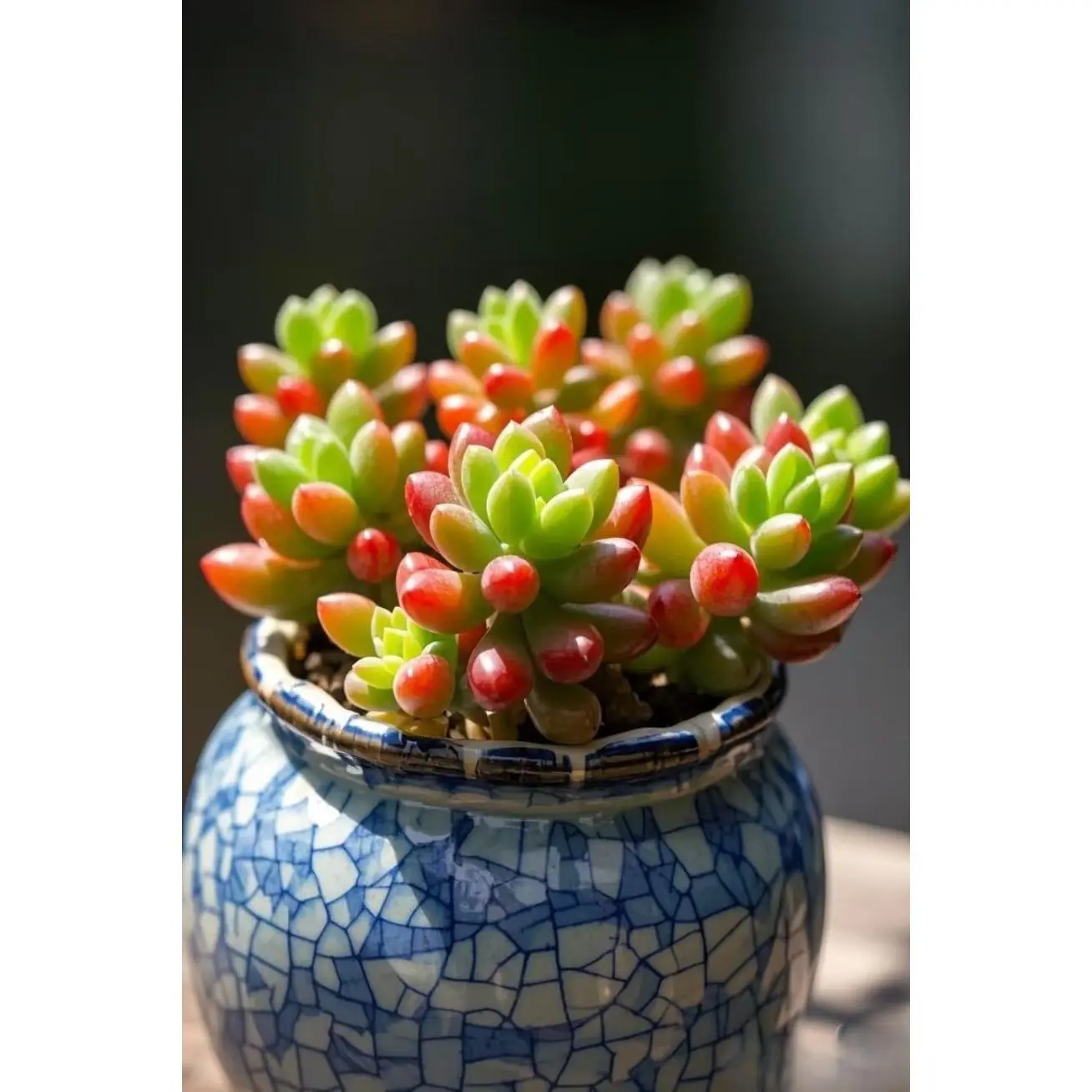 2"Live Succulent pink jelly bean