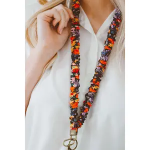 Groovy Bright Floral Lanyard
