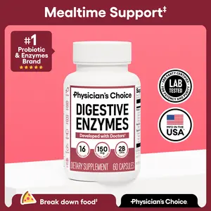 Physician's Choice Digestive Enzymes - Bloating & Mealtime Discomfort Support with Probiotics + Prebiotics for Digestion & Gut Health Physician's Choice Digestive Enzymes - Bloating & Mealtime Discomfort Support with Probiotics + Prebiotics for Digestion & Gut Health