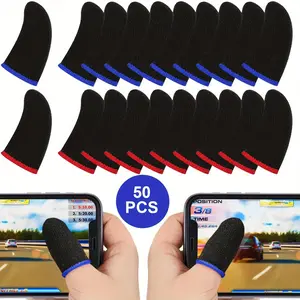 Finger Sleeves for Gaming, Anti-sweat Breathable Seamless Touchscreen Thumb Cover, Mobile Gaming Controller, Fit All Touchscreen Devices, Game Console Accessories