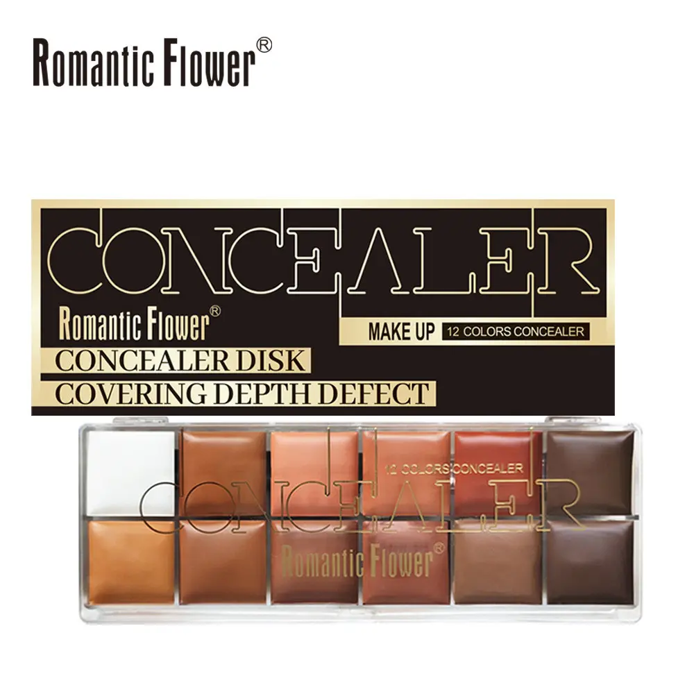 12 Color Concealer Palette, Multi-Purpose Face Makeup, Flawless Finish Makeup, Under Eye Concealer, Covers Dark Circles & Acne Spots, Flawless, Long-Lasting, Medium Coverage, Soft Matte Coverage, Any Skin Tone, Longwear Concealer