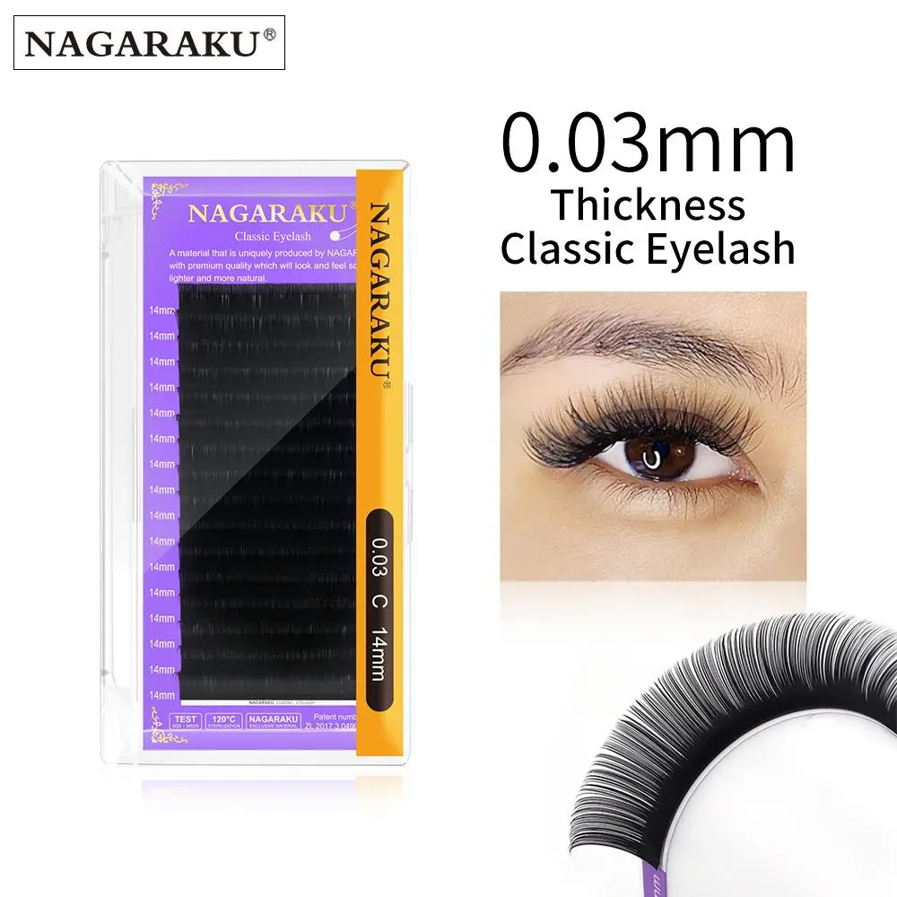 NAGARAKU Eyelashes Makeup classical 0.03mm Individual Eyelash Faux Cils Eyelash Extension for Professionals Soft Natural Mink 2026 New