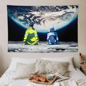 Durable Decorative Cyberpunk 2077 Edgerunners Anime Peach Print Tapestry, 60x40 in Wall Hanging - Home Bedroom Decoration, Game Poster Art Banner Gift for Home Supplies (summerwins)
