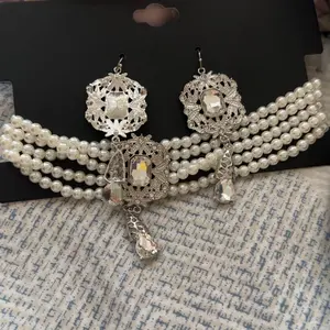 Elegant Artificial Crystal Decorated Jewelry Set, Fashion Jewelry for Party, Daily Clothing Decor, Trendy All-match & Exquisite Jewelry for Birthday Gift