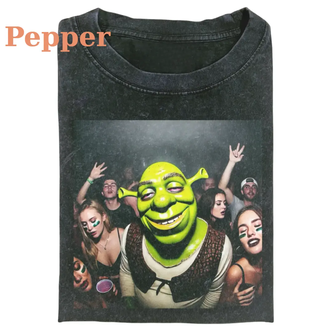 Funny Shrek Party Graphic Tee, Meme Shrek Character Design, Unisex Menswear Womenswear Top, Streetwear, Party Vibes Shirt
